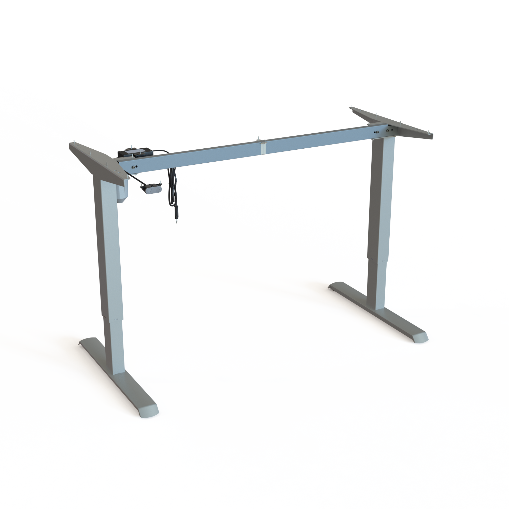 Hæve-/sænkestel | Bredde 129 cm | Sølv