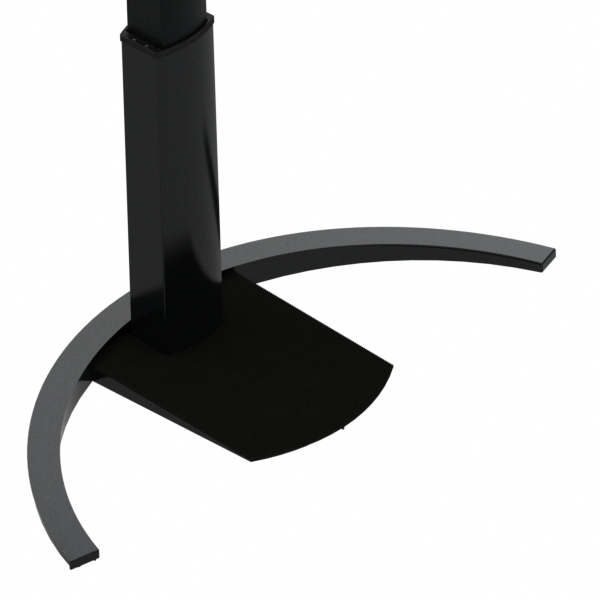 Hæve-/sænkebord | 120x80 cm | Valnød med sort stel