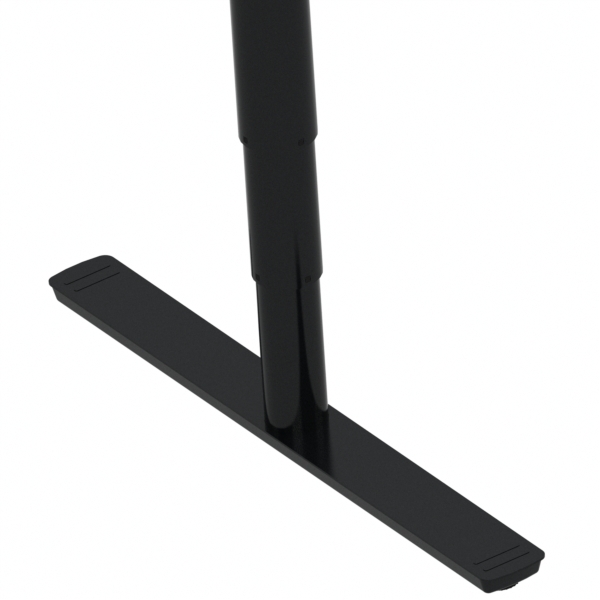 Hæve-/sænkebord | 100x80 cm | Valnød med sort stel