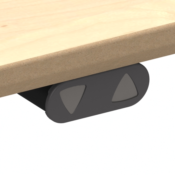 Hæve-/sænkebord | 180x100 cm | Ahorn med hvidt stel