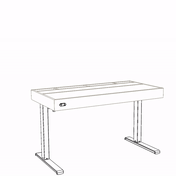 Hæve-/sænkebord | x cm |  med  stel