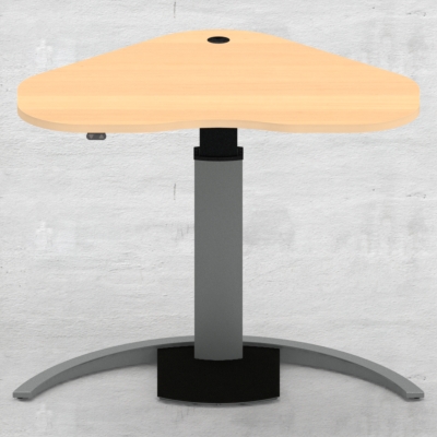 Hæve-/sænkebord | 117x90 cm | Bøg med sølv stel