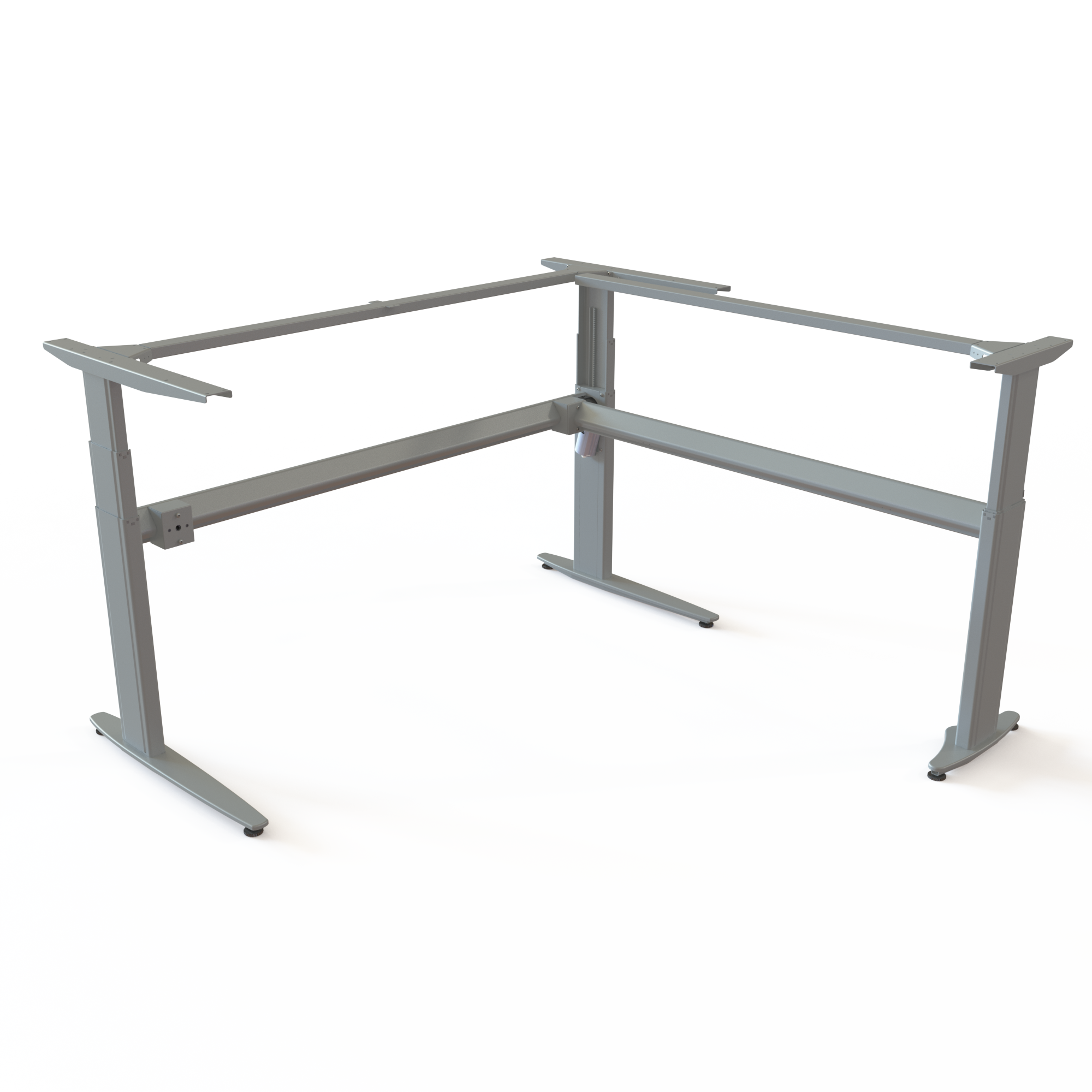 Hæve-/sænkestel | Bredde 152 cm | Sølv