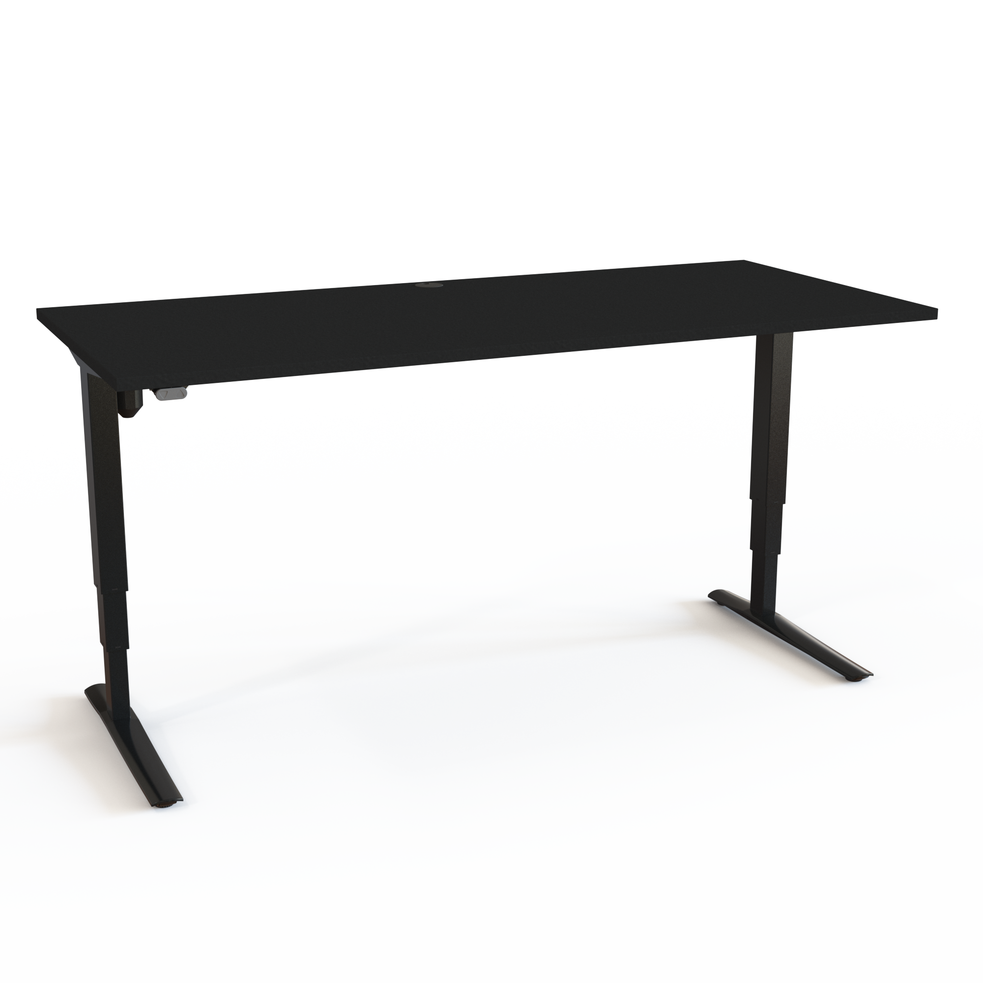 Dette elektronisk justerbare bord leverer en stor løfteevne, med bordplade i sort  og understel i sort. Størrelsen er 180x80. Højden er 62-130cm og bordet løfter 100kg.