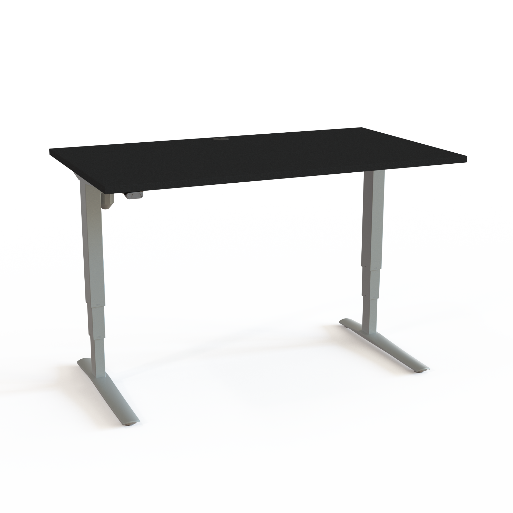 Dette elektronisk justerbare bord leverer en stor løfteevne, med bordplade i sort  og understel i sølv. Størrelsen er 140x80. Højden er 62-130cm og bordet løfter 100kg.