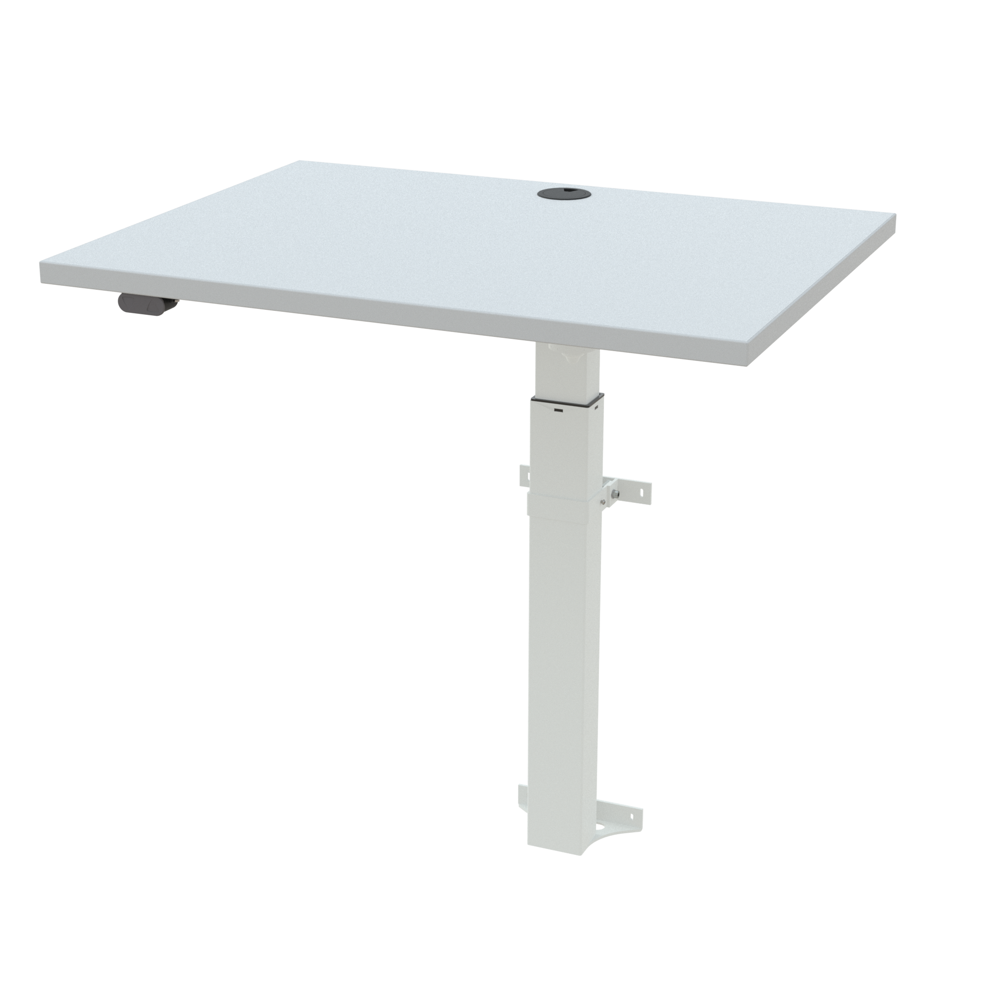 Hæve-/sænkebord | 80x60 cm | Hvid med hvid stel