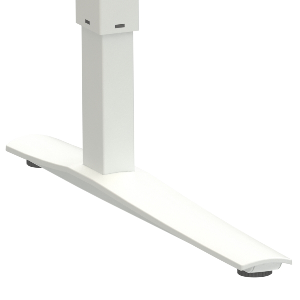 Hæve-/sænkebord | 160x160 cm | Bøg med hvidt stel