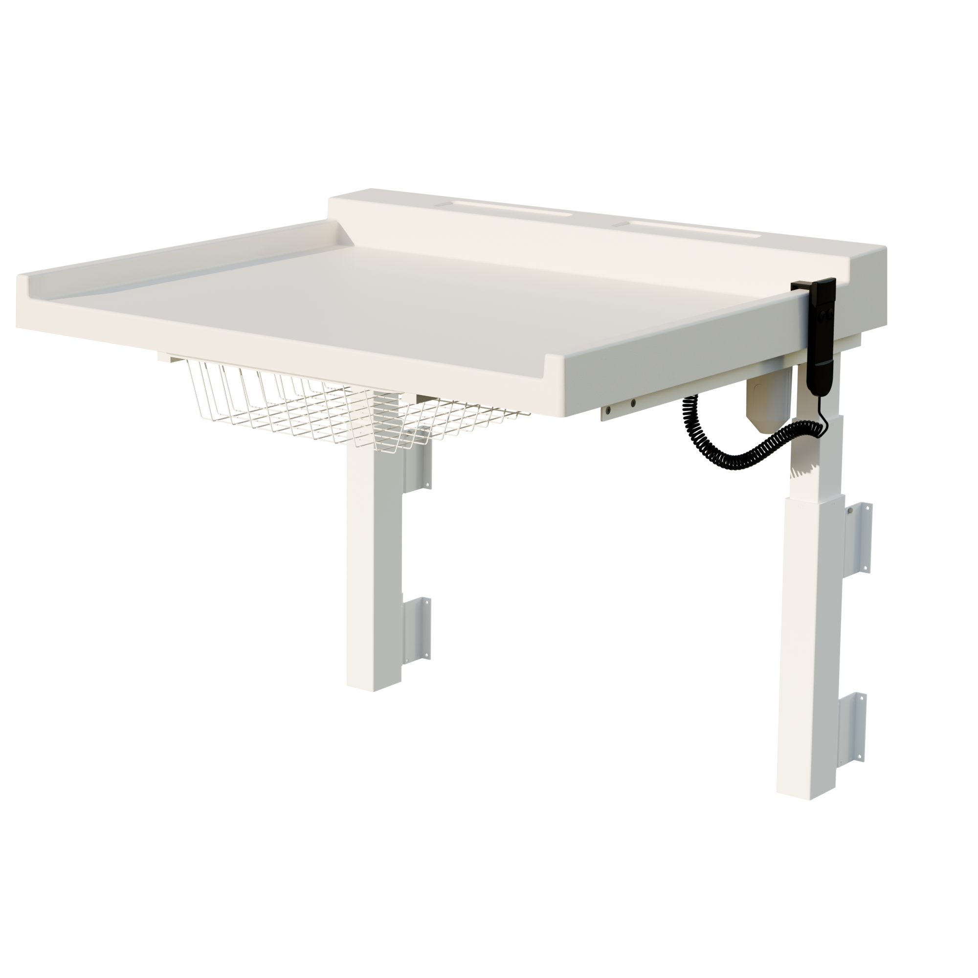 Vægmonteret puslebord