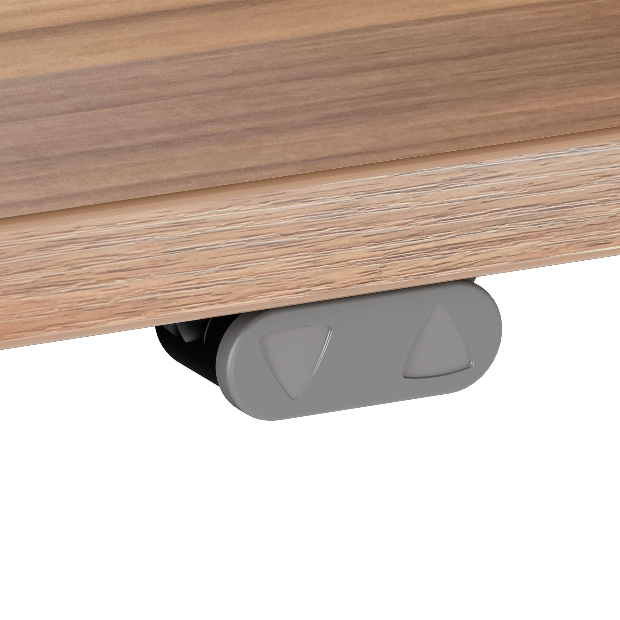 Hæve-/sænkebord | 160x80 cm | Valnød med hvidt stel