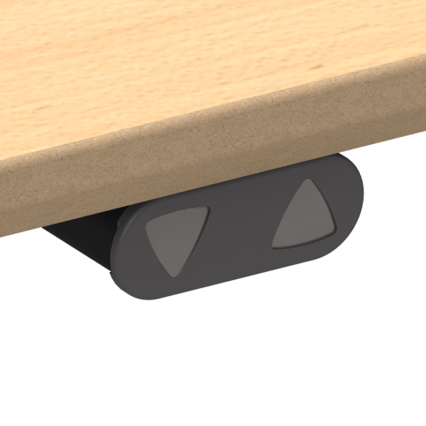 Hæve-/sænkebord | 160x100 cm | Bøg med hvidt stel