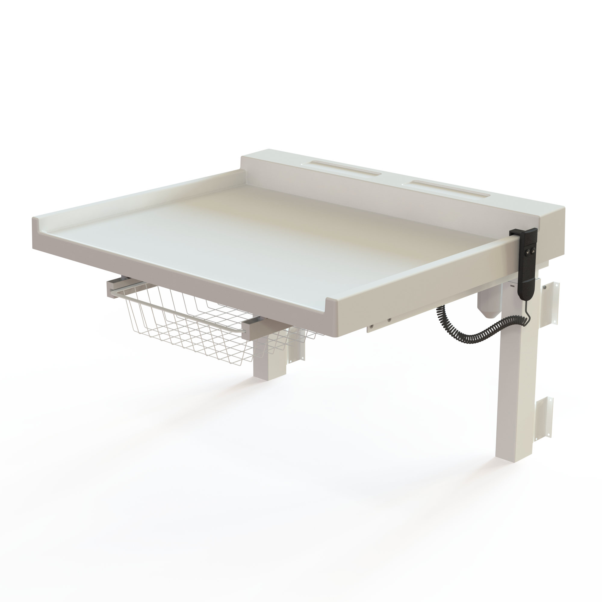 Ergonomisk vægmonteret puslebord