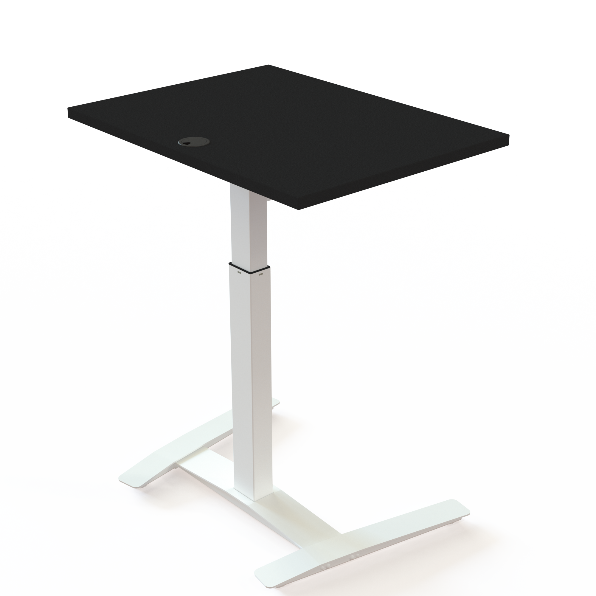Electric Adjustable Desk | ONE | Beech with white frame