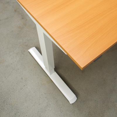 Hæve-/sænkebord | 140x80 cm | Bøg med hvidt stel